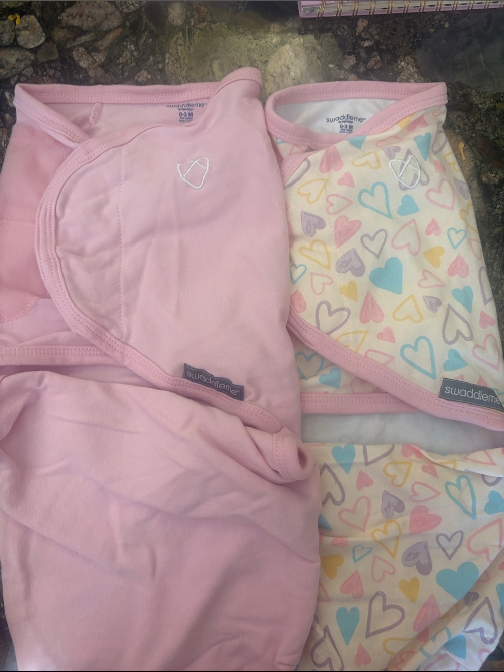 SwaddleMe Pink Solid & Pastel Heart Sleep Sack Set